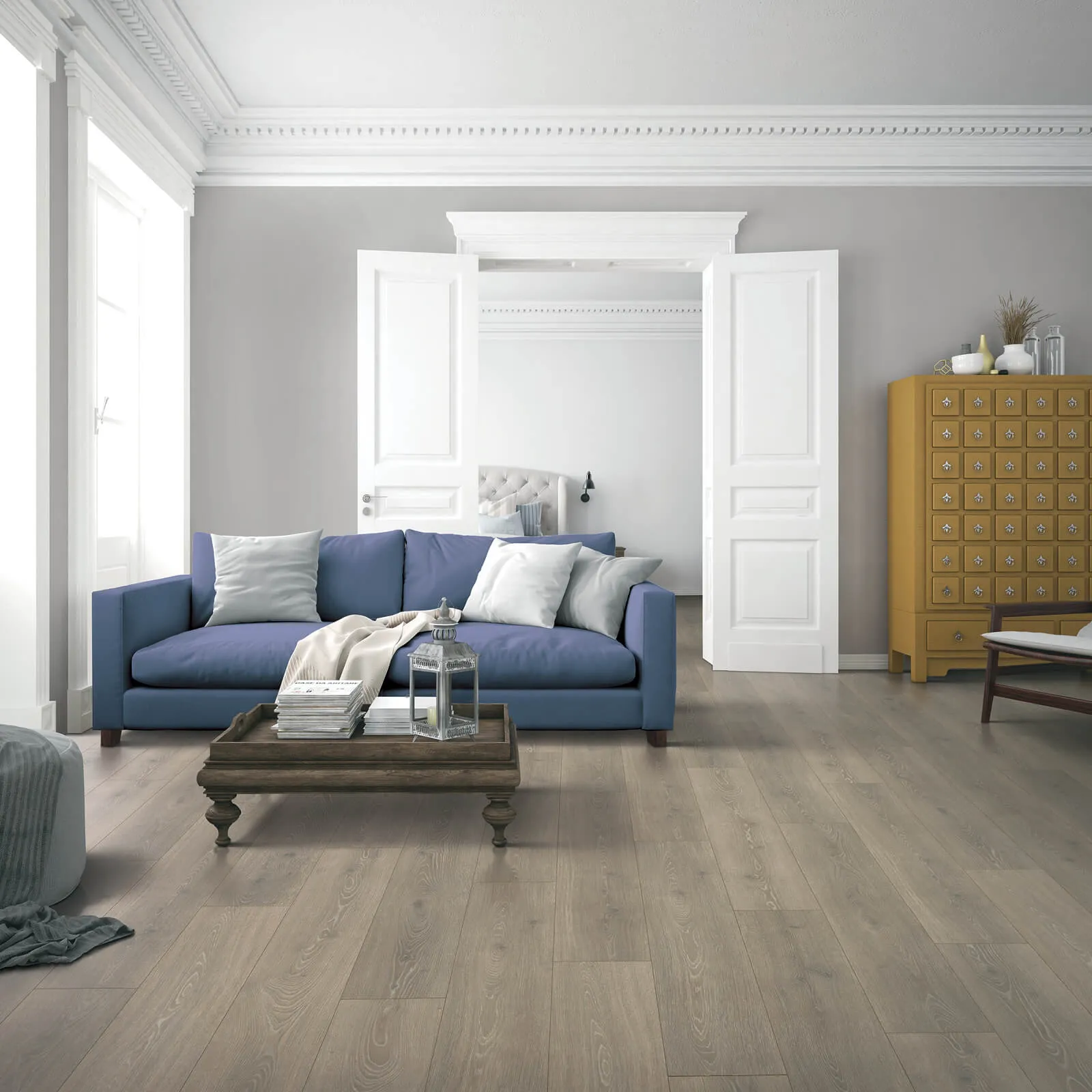Living Room Laminate Flooring | Square Yard Carpet